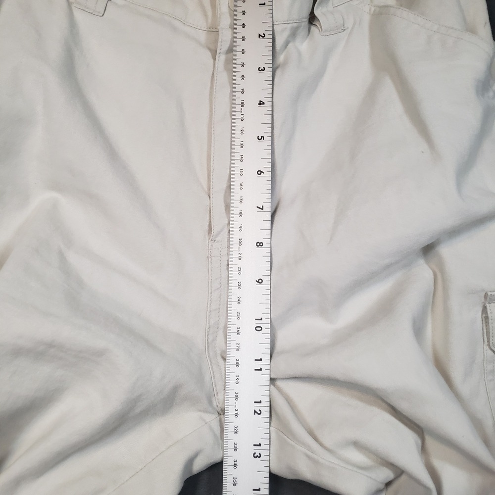 Route 66 Cargo Pants Womens 14 Cream Ramie Cotton Straight Leg Utility - Picture 7 of 9